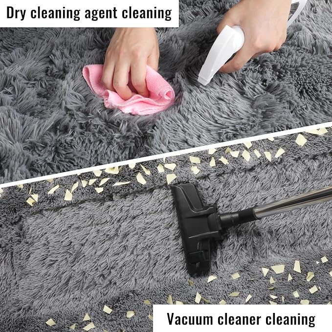 Grey Area Rugs for Living Room Bedroom Rug 5x8 Rugs Soft Plush Fluffy Rug for - Image 7