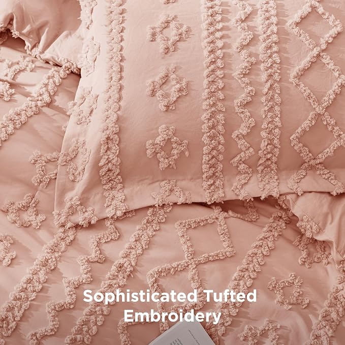 Bedsure Tufted Boho Comforter Set Queen Size - Image 4