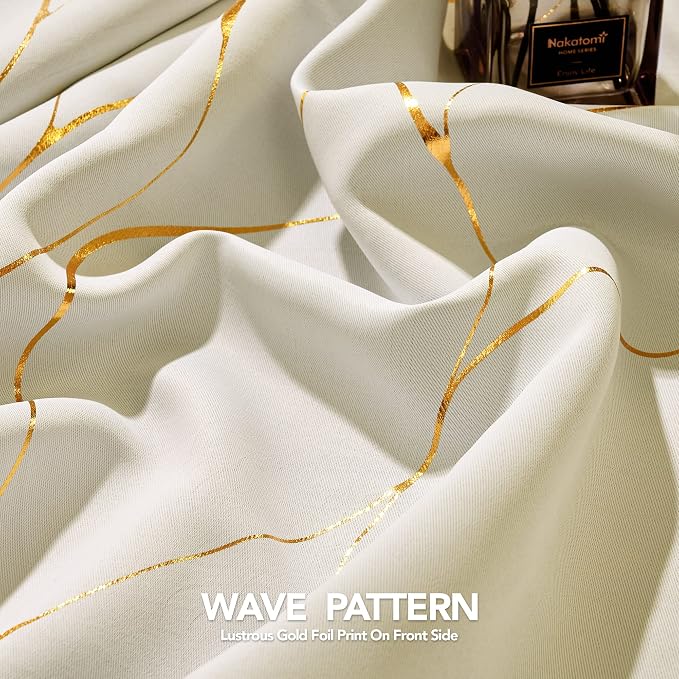 Deconovo Curtains for Living Room, Pattern Blackout Curtains 96 Inches Long | - Image 5