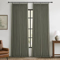 Pinch Pleated Drapes Greenish Grey Room Darkening Curtains 96 Inches Long by PleatedDrapes