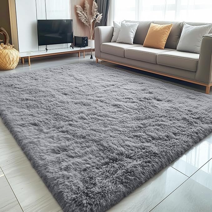 OLANLY 6x6 Area Rugs for Living Room Bedroom, Machine Washable Soft Fluffy - Image 3