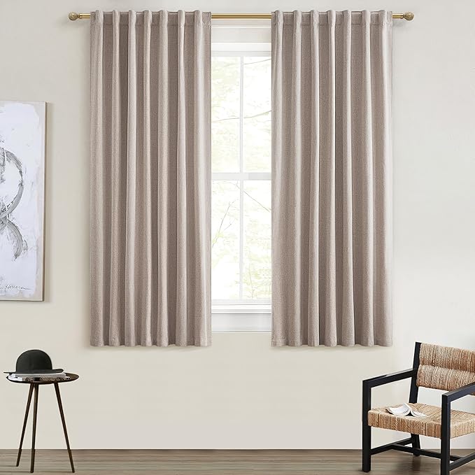 QJmydeco Short Small Window Room Darkening Curtains 54 Inches Long by QJMYDECO