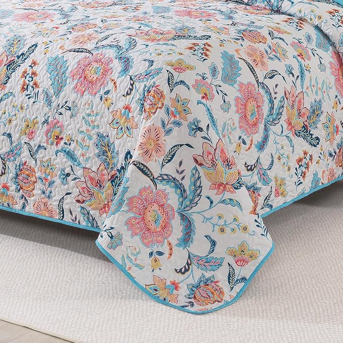 BEDIFANY Garden Cotton Fill King Size Quilt Set, Lightweight Bedspread King | - Image 4