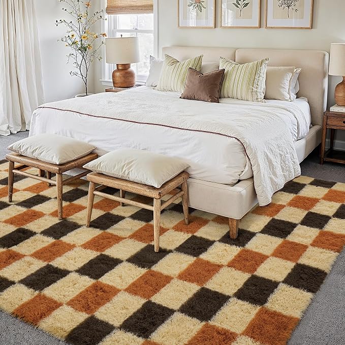 Soft Shag Rug 5x7 for Living Room High Pile Non-Slip Fluffy Carpet | Machine - Image 4
