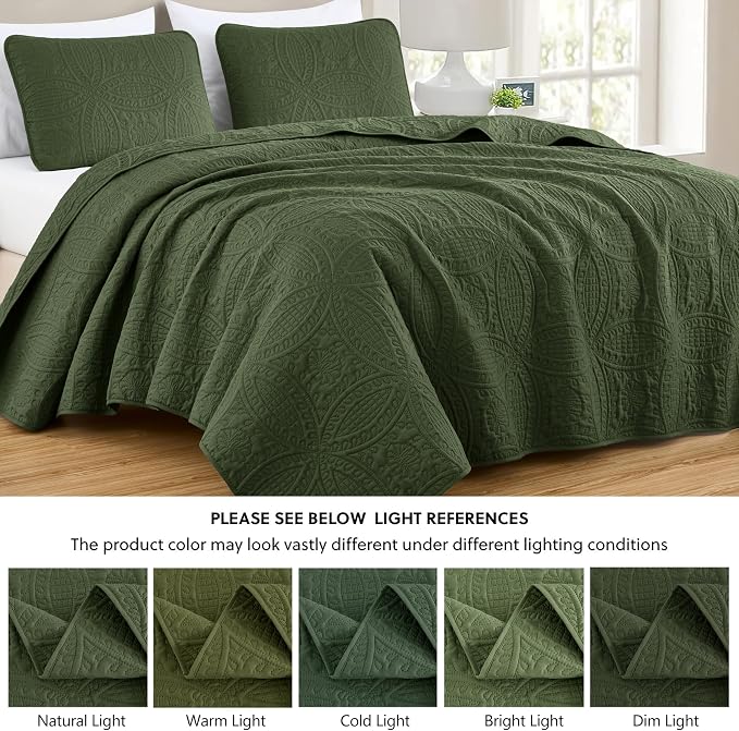 Chezmoi Collection Austin King Oversized Bedspread Set, 3-Piece Pinsonic - Image 5
