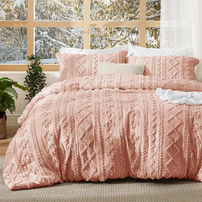 Bedsure Tufted Boho Comforter Set Queen Size by Unknown