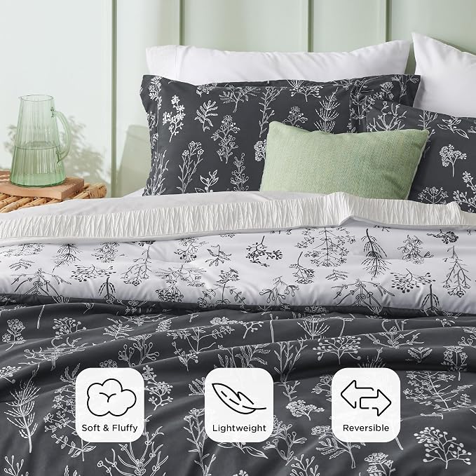 Bedsure Charcoal Full Comforter Set - Image 3