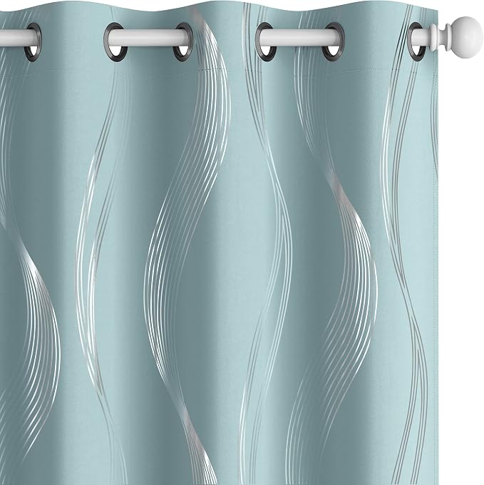 Deconovo Curtains for Living Room, Pattern Blackout Curtains 108 Inch Long | by Unknown