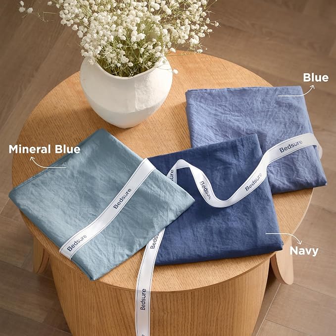 Bedsure Queen Comforter Set, Dusty Blue Soft Prewashed Bedding - Image 8