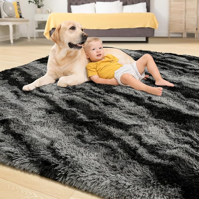 Area Rugs 9x12 for Living Room, Super Soft Fluffy Rugs for Bedroom, Modern - Image 4