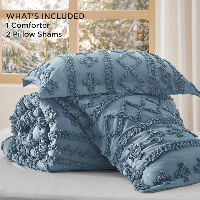 Bedsure Tufted Boho Comforter Set Queen Size - Image 6