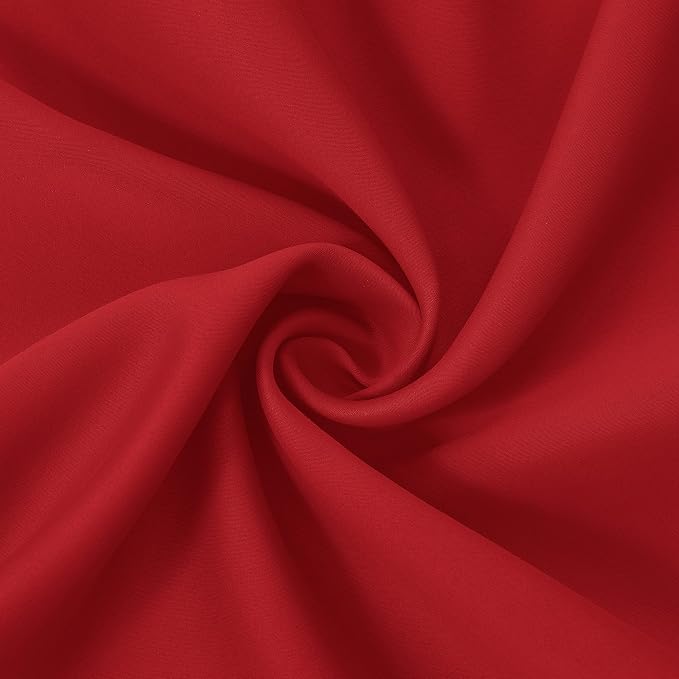 100% Blackout Curtains 52 x 63 Inch/Bright Red Curtains 2 Panels - Image 7