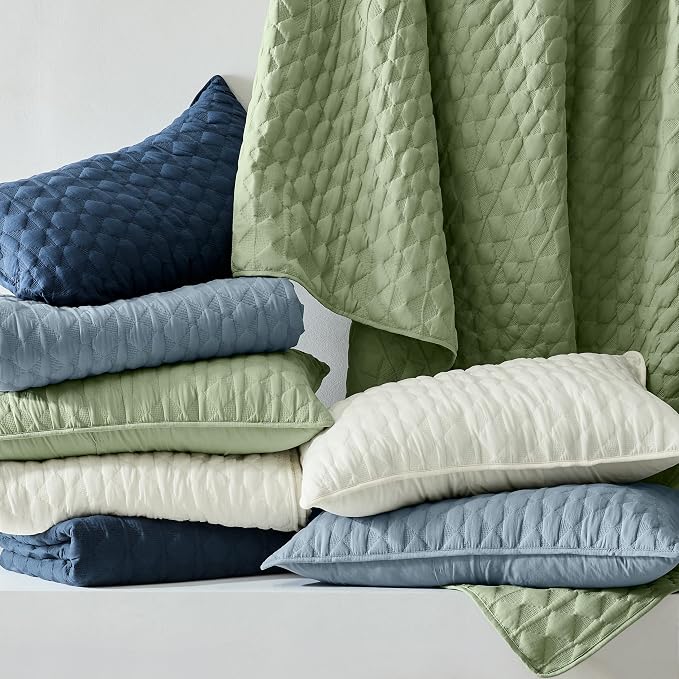 WDCOZY Olive Green Twin Size Quilt Bedding Set - Image 6