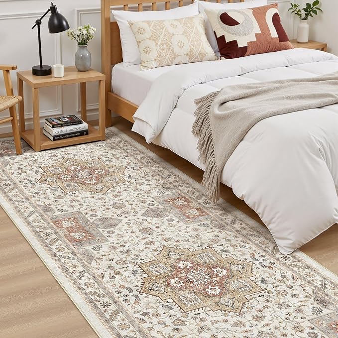 cotiled 3x8 Hallway Runner Rug for Entryway, Non-Slip Vintage, and Laundry Room - Image 3