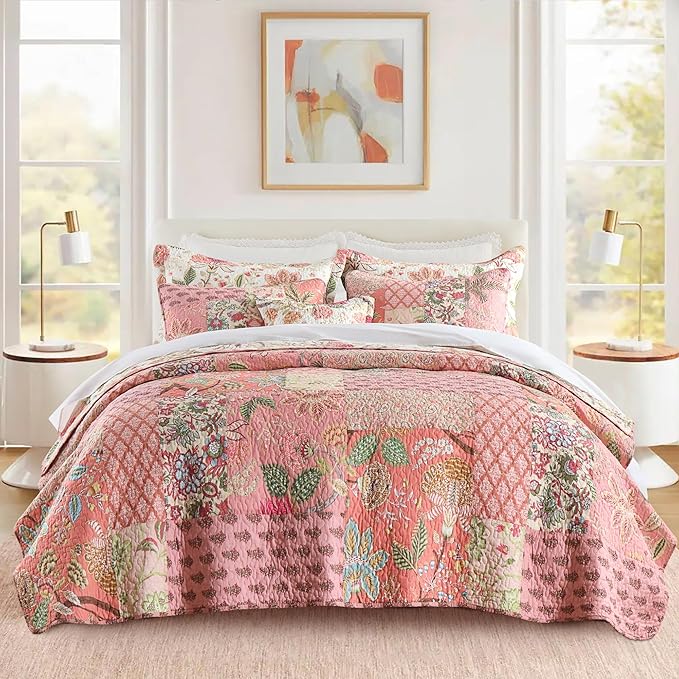 Etwel 100% Cotton Patchwork California King Quilt Set by Unknown