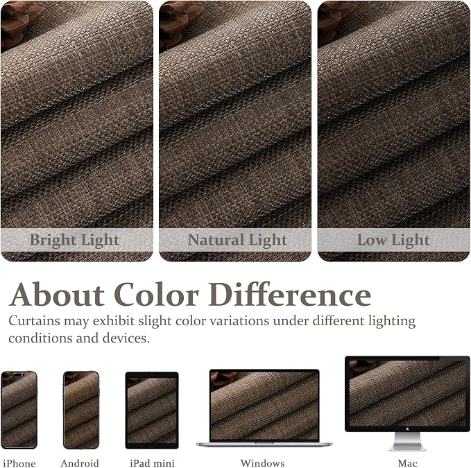 Double Layer Thick Linen Blackout 105 Inch Tall Curtains - Image 10
