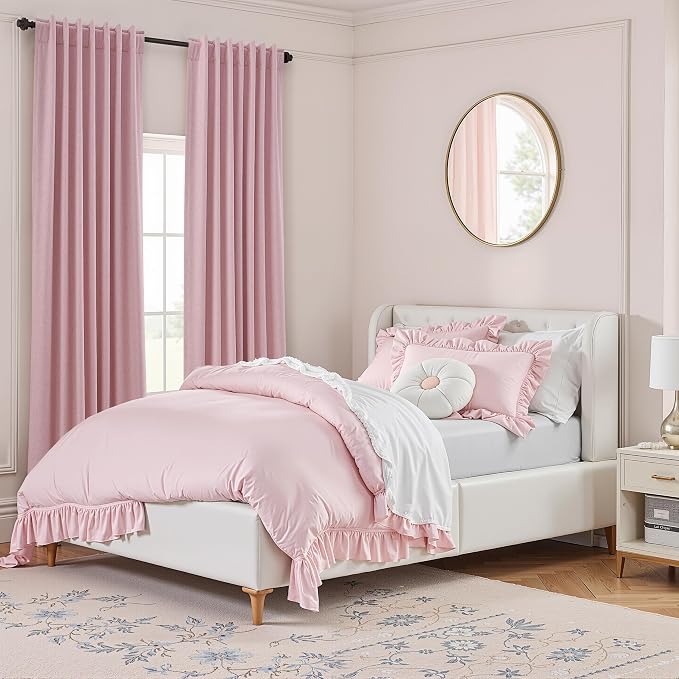 100% Blackout Curtains 90 Inch Length 2 Panels Set - Image 9