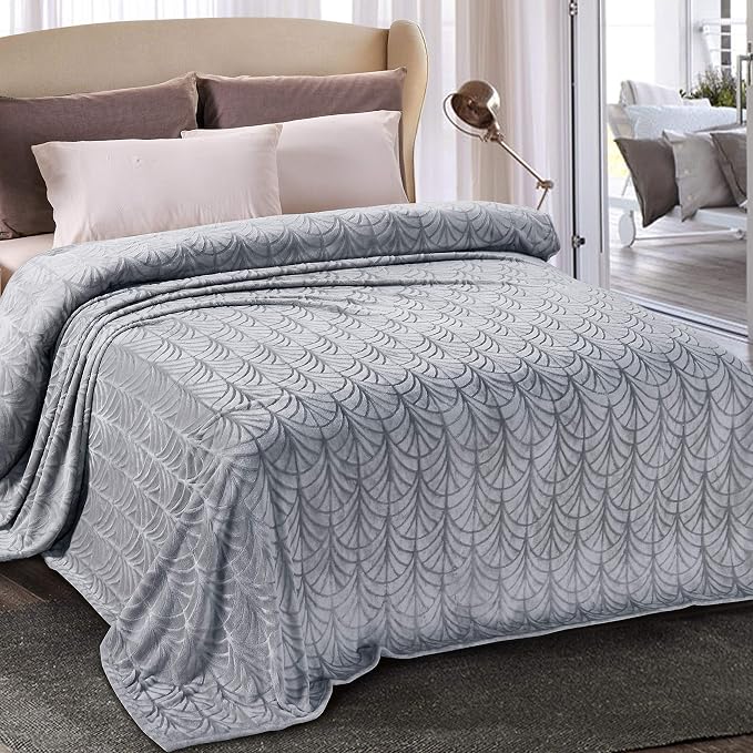 Whale Flotilla Soft Flannel Fleece King Size Bed Blanket, Plush Fluffy Bedspread by WHALEFLOTILLA