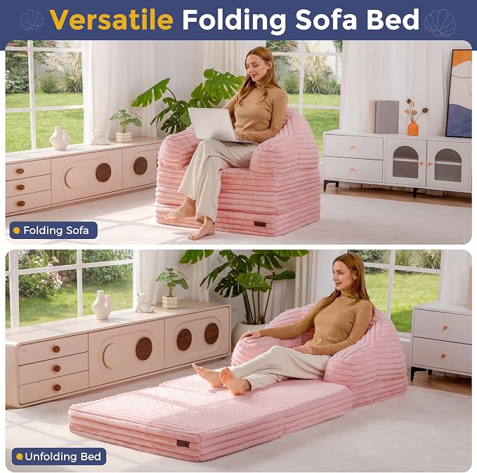 MAXYOYO Folding Sofa Bed Chair, Sleeper Chair - Image 4