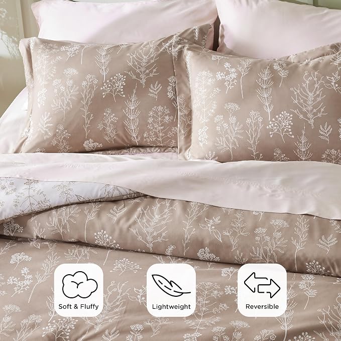 Bedsure Light Taupe King Comforter Set - Image 3