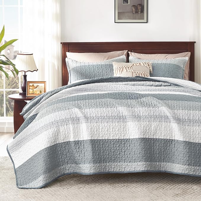 King Size Quilt Set Grey by Andency