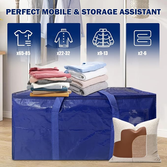 8 Pack Extra Heavy Duty Large Moving Bags - Image 6