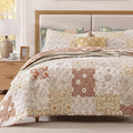Twin Quilt Set-2 Pieces Soft Twin Bedspread Floral Patchwork Quilt | by CASAAGUSTO