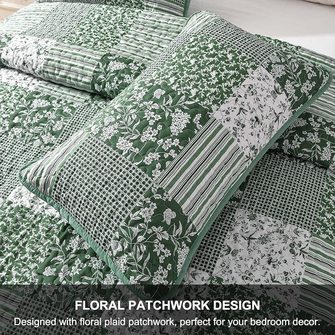 Mybedsoul Boho Quilts Queen Size, Patchwork Reversible Bedding Set, 3 Pieces - Image 7