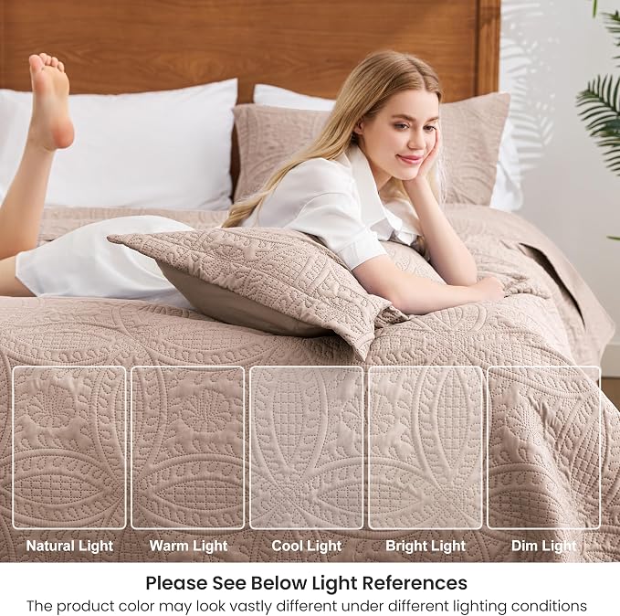 Love's cabin Twin Quilt Set Burlwood Bedspreads Bedding Set - Image 6