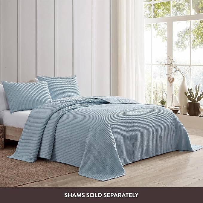 Beatrice Home Fashions Full Channel Chenille Bedspread, lightweight tufted 100% - Image 3
