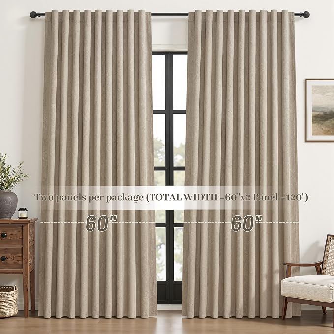 Extra Wide 60 Inch Blackout Curtains 96 Inches Long - Image 8