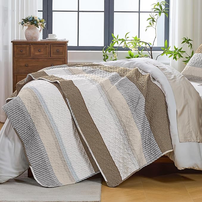 King Size Quilt Set Caramel - Image 2