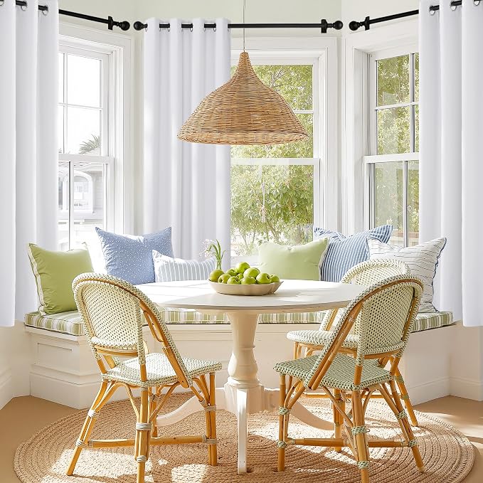 NICETOWN 100% Blackout White Curtains 63 inch Length, Grommet Thermal Insulated - Image 7