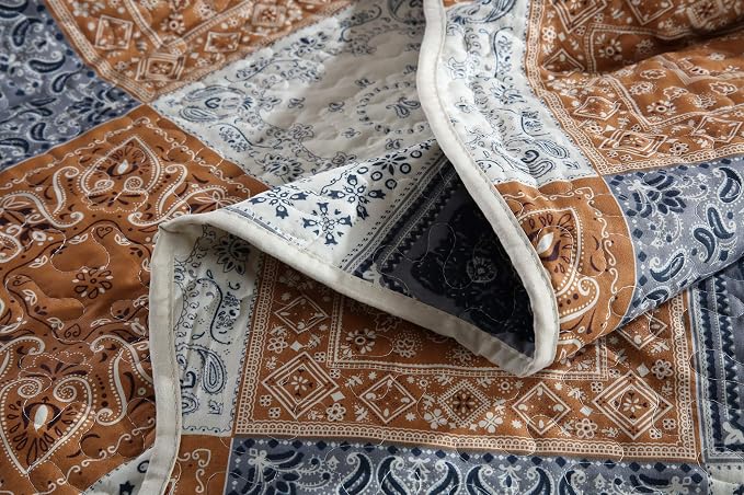 3-Piece King Quilt Sets Patchwork Bedspreads - Image 4