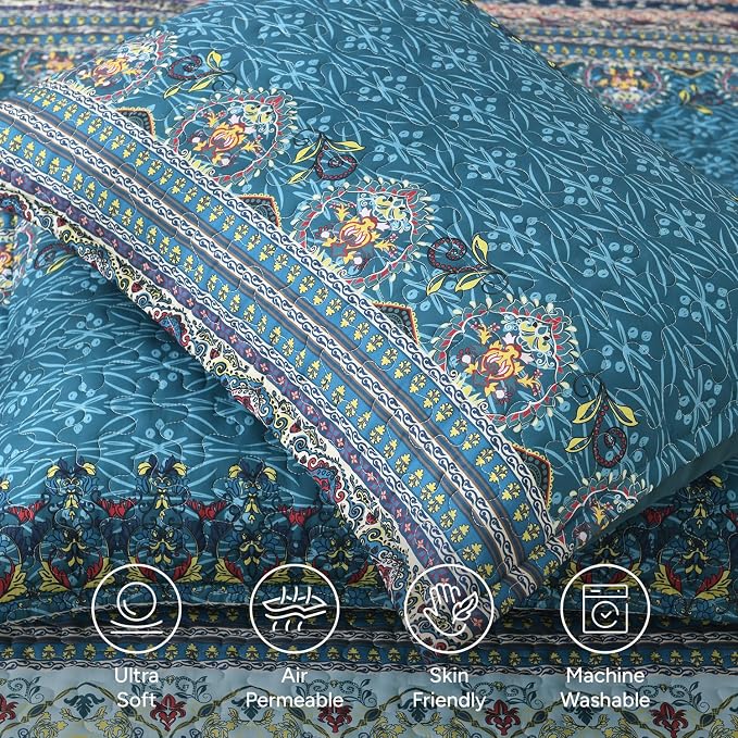 Brown Green Quilts Queen Size - Image 4