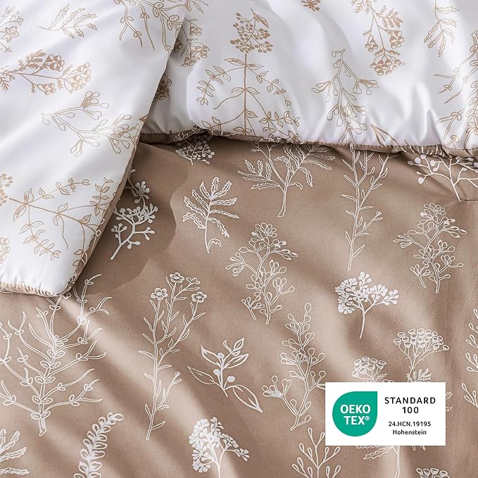 Bedsure Light Taupe King Comforter Set - Image 5