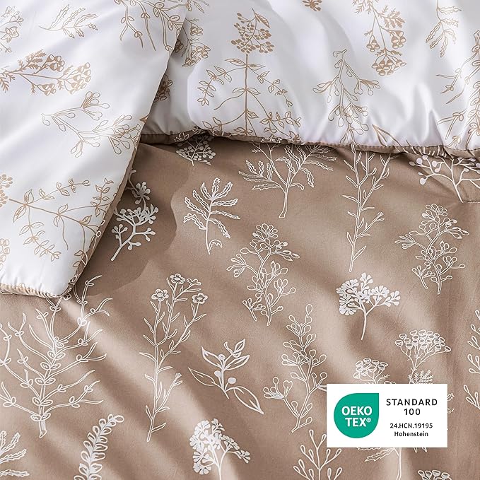 Bedsure Light Taupe California King Comforter Set - Image 5