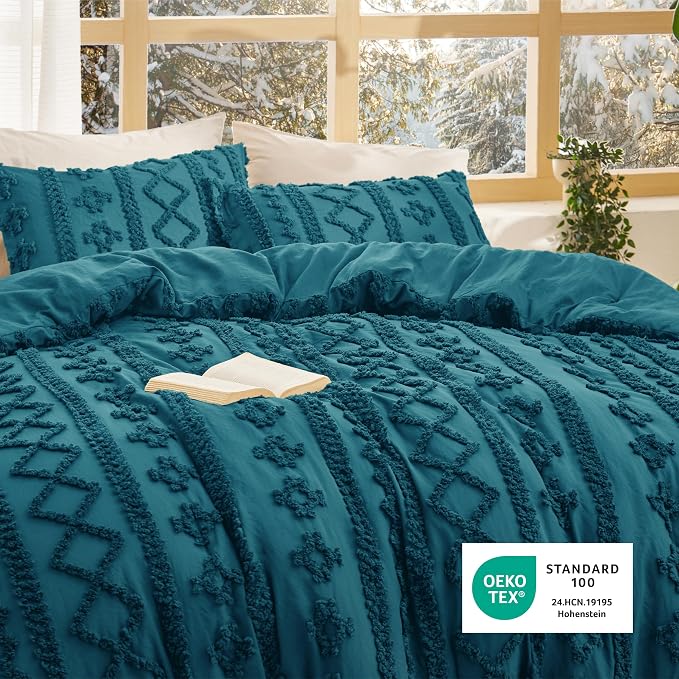 Bedsure Tufted Boho Comforter Set Queen Size - Image 5