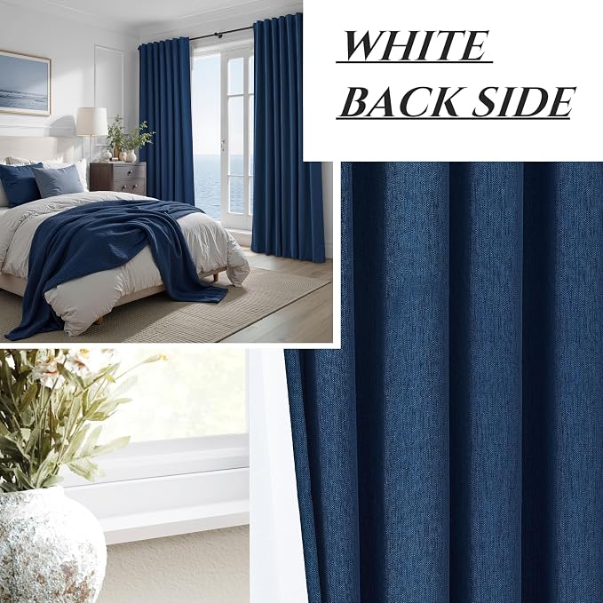 Navy Blue Blackout Curtains 90 Inch Length - Image 7