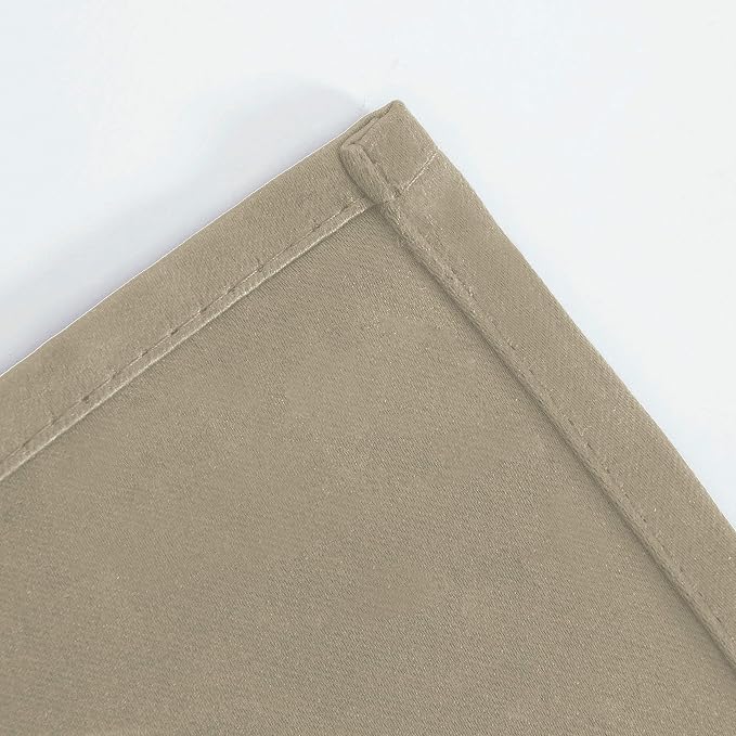 Blackout Curtains 52 x 45 inch/Beige Curtains Set of 2 Panels/Thermal Insulated - Image 8