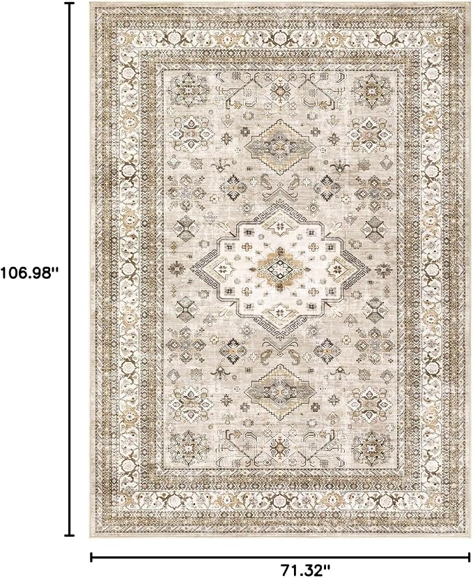 cotiled 6x9 Area Rug for Living Room, Traditional, Dining Room, and Home Office - Image 2