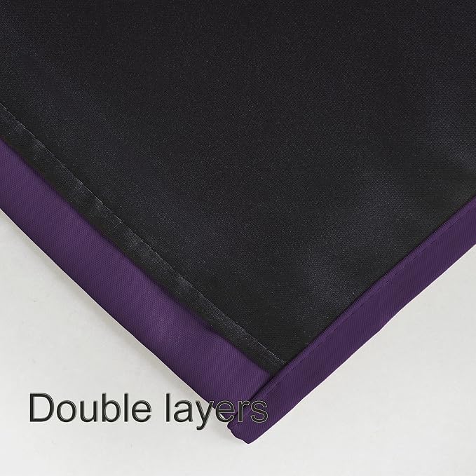 100% Blackout Curtains 40 x 63 Inch/Purple Curtains 2 Panels - Image 4