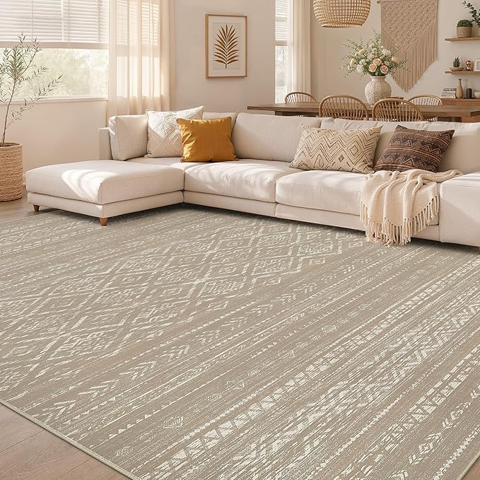 Nakagishi Area Rug Living Room Rugs: 5x7 Large Soft Machine Washable Boho by NakagishiAreaRug