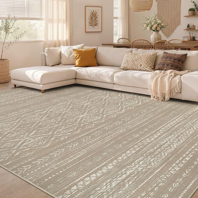 Nakagishi Area Rug Living Room Rugs: 10x14 Large Soft Machine Washable Boho by NakagishiAreaRug