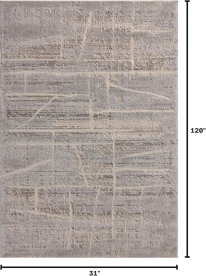 Loloi Amber Lewis Monty Natural/Mist 2'-7" x 10'-0" Runner Rug | MOT-07 Approx. - Image 2