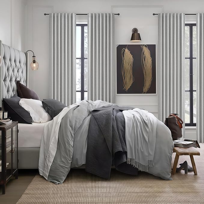 QJmydeco Grey Blackout Curtains 84 Inch Length 2 Panels Set - Image 6