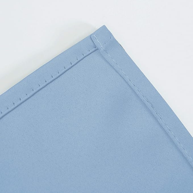 Sky Blue Blackout Curtains 66 x 63 Inch Length/Set of 2 Curtain Panels/Thermal - Image 8
