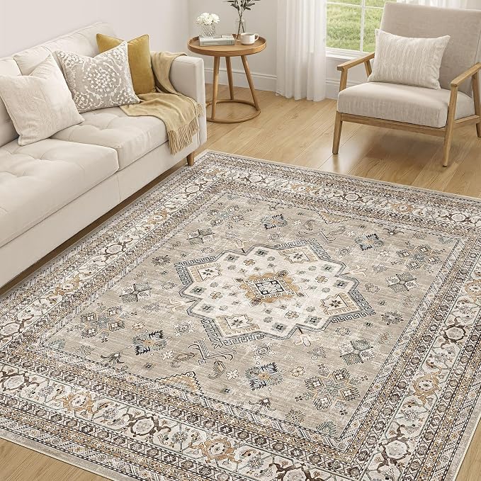 cotiled 6x6 Area Rug for Living Room, Traditional, Dining Room, and Home Office by COTILED