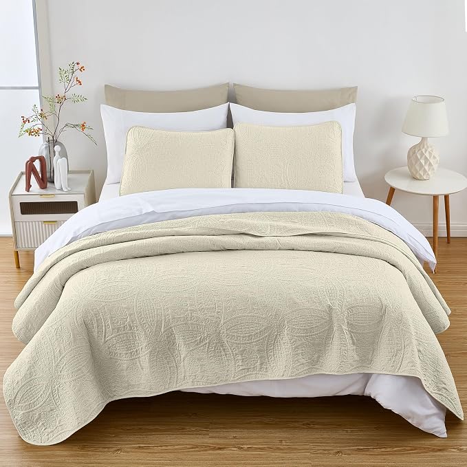 Chezmoi Collection Austin 3-piece Oversized Bedspread Coverlet Set - Image 2