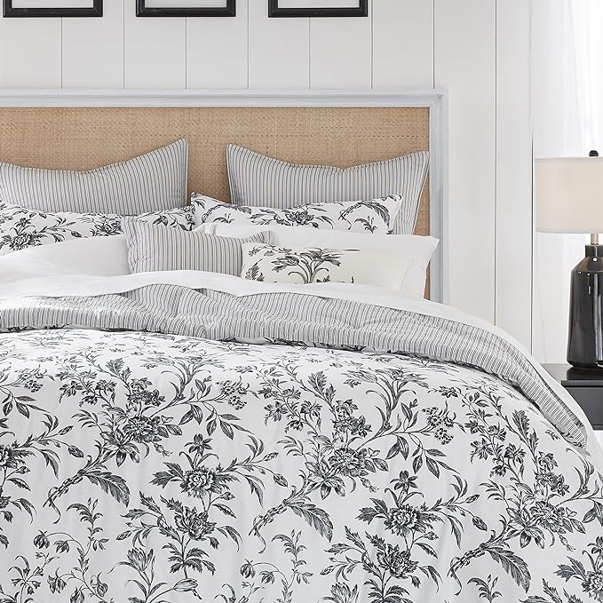 Laura Ashley - King Comforter Set, Reversible Cotton Bedding, Includes Matching - Image 5